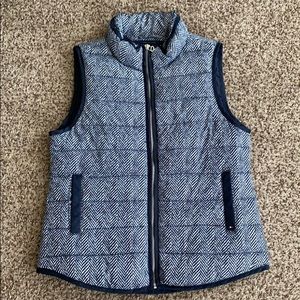 Navy quilted vest